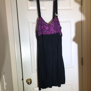 Jaclyn Smith One Piece Swim Suite Size 16 with built in dress/coverup
